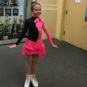 Ice skating girls’ (7-9 y.o.) custom made  dress